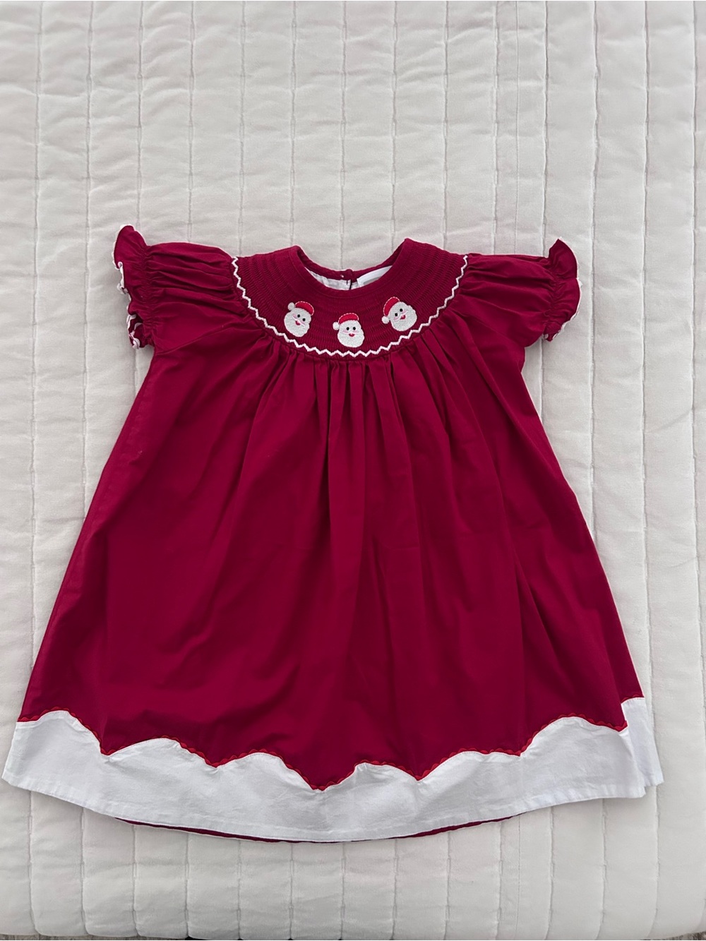 Lil Cactus Toddler Red Smocked Santa Dress
